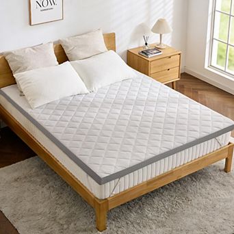 Opoiar Extra Firm 3-Inch Mattress Topper with Foam and Washable Cover