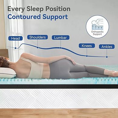 Opoiar Firm 3-Inch Mattress Topper with Zoned Support Foam