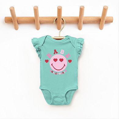 The Juniper Shop SmileyWorld Babe Smile Flutter Sleeve Bodysuit