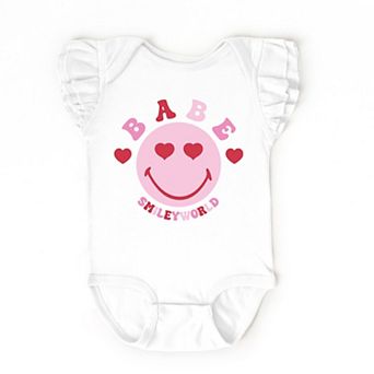SmileyWorld Babe Smile - Baby Flutter Sleeve Bodysuit