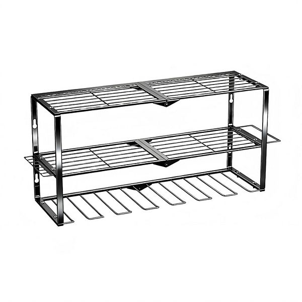 Heavy Duty Wall Mounted Power Tool Organizer & Drill Holder Rack