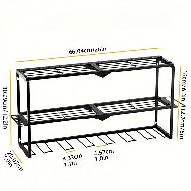 Heavy Duty Wall Mounted Power Tool Organizer & Drill Holder Rack