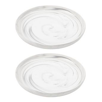 2 Pack Stoneware Dinner Plates - Marble Collection