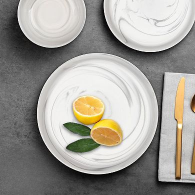 2 Pack Stoneware Dinner Plates - Marble Collection