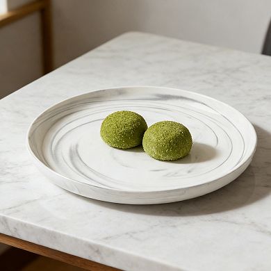 2 Pack Stoneware Dinner Plates - Marble Collection