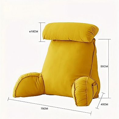 Sofa Bed Head Reading Pillow with Adjustable Loft and Natural Cotton Filling