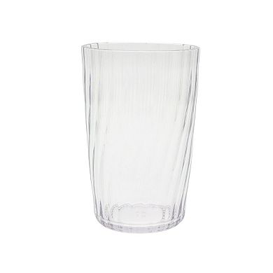 6 Pack 20-Ounce Acrylic Tall Embossed Swirl Tumblers