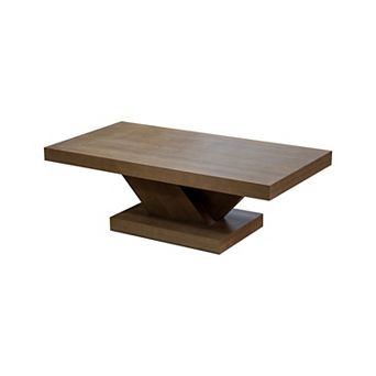 TEINIE 47" Cross Leg Coffee Table Walnut