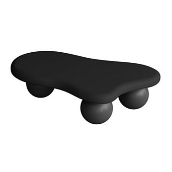 TEINIE 40" Cloud Shaped Coffee Table Black with Ball Legs