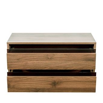 BONAUGURE 28 in Stackable Modular Storage Cabinet with 2 Drawers