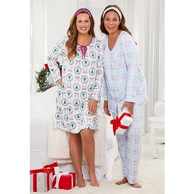 Dreams & Co. Plus Size Keyhole Gown & Headband