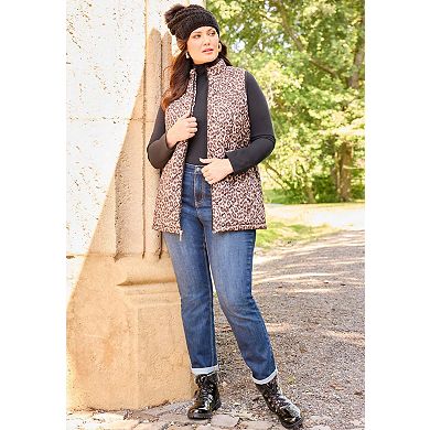 Catherines Women's Plus Size Quilted Puffer Vest