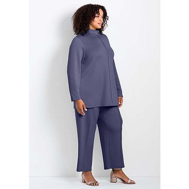 Avenue Women's Plus Size Seamed Wide Leg Pant