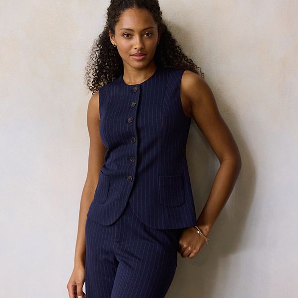 Women's LC Lauren Conrad Longline Crewneck Vest