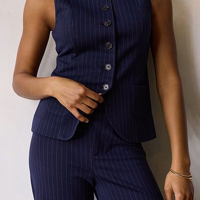 Women's LC Lauren Conrad Longline Crewneck Vest