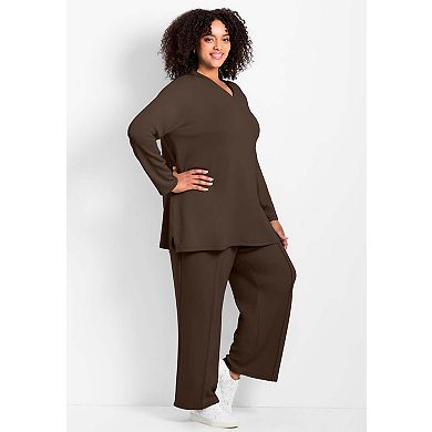 Avenue Women's Plus Size V-Neck Tunic Top