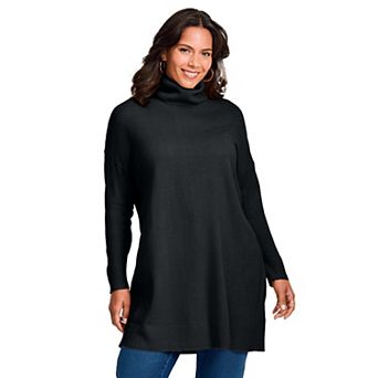 Avenue Women's Plus Size Turtleneck Tunic Sweater