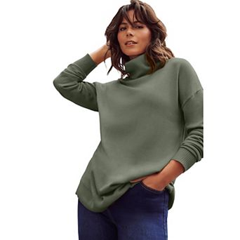 Avenue Women's Plus Size Turtleneck Tunic Sweater
