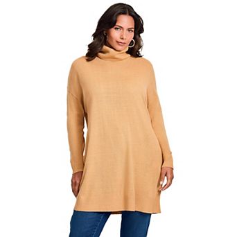 Avenue Women's Plus Size Turtleneck Tunic Sweater