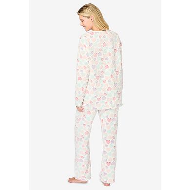 Avenue Women's Plus Size Body 2-Piece Fluffy PJ Set