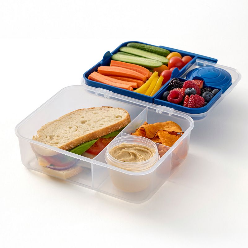 Rubbermaid Pack & Go 1.65 L Bento Box Meal Prep Container, Blue