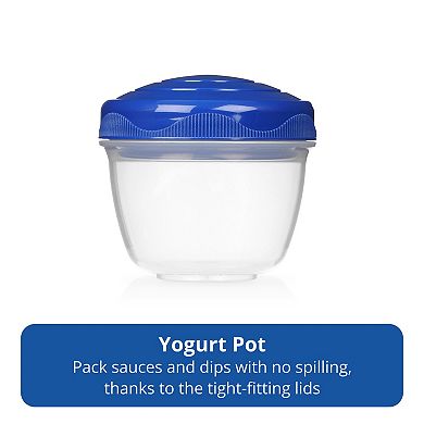 Rubbermaid Pack & Go 1.65 L Bento Box Meal Prep Container with Compartments