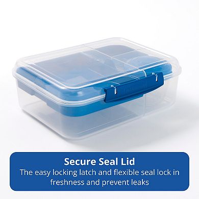 Rubbermaid Pack & Go 1.65 L Bento Box Meal Prep Container with Compartments