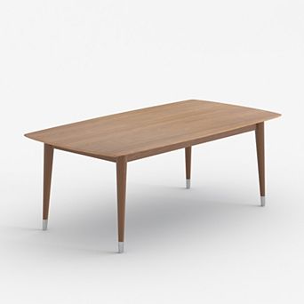 Mid-Century Modern Rectangular Dining Table for 6 People