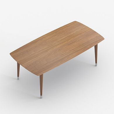 Mid-Century Modern Rectangular Dining Table for 6 People