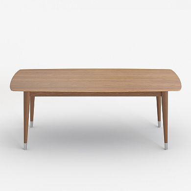 Mid-Century Modern Rectangular Dining Table for 6 People