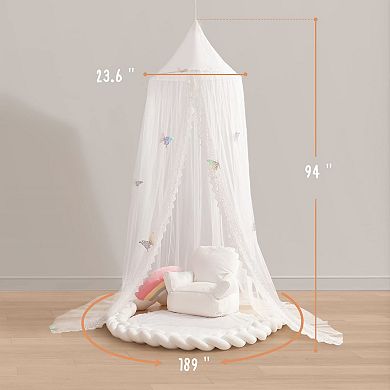 Chiffon Lace Canopy for Kids' Room - Transform into a Princess Palace