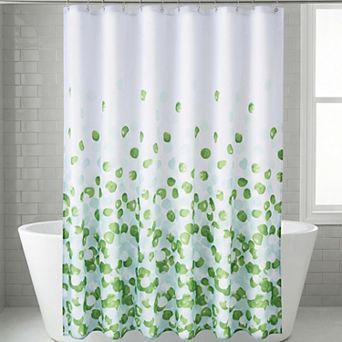 Floral Petal Print Shower Curtain, Bohemian Farmhouse Style Bath Shower Curtain Sets with 12 Hook