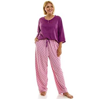 Plus Size Croft & Barrow® Cozy Luxe Pajama Top & Pajama Bottoms Set