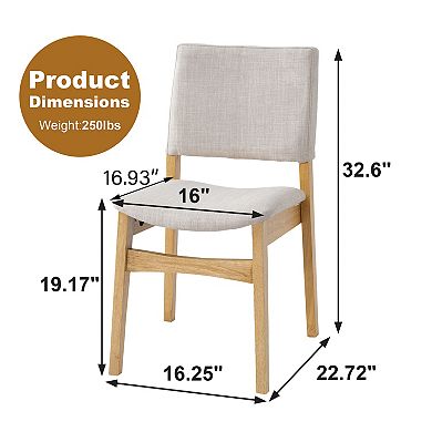 Merax Upholstered Stackable Dining Chairs Set of 4