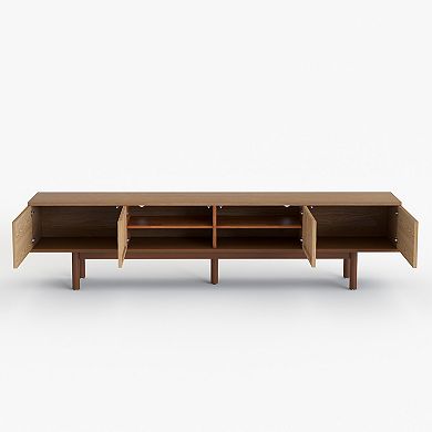 86.6” Mid-Century Modern TV Stand for TVs Up to 90"