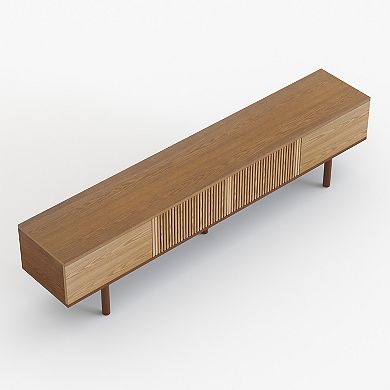 86.6” Mid-Century Modern TV Stand for TVs Up to 90"