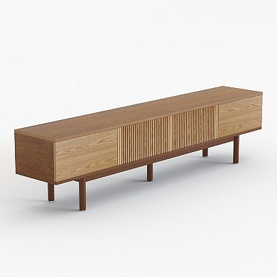 86.6” Mid-Century Modern TV Stand for TVs Up to 90"