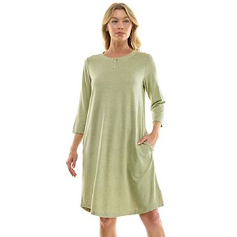 Women's Croft & Barrow® Cozy Luxe Sleepshirt with 3/4-Sleeves
