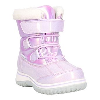 totes Crystal Toddler Girl Slip-On Faux Fur Lined Winter Boots
