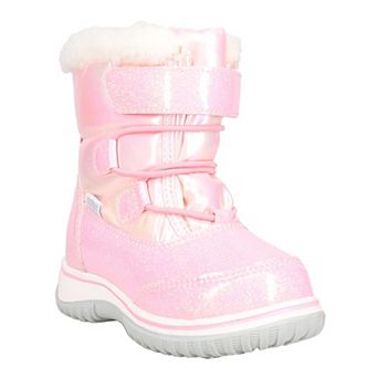 totes Crystal Toddler Girl Slip-On Faux Fur Lined Winter Boots