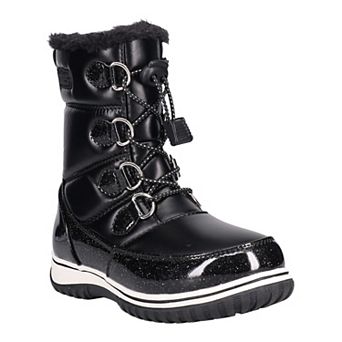 totes Alais Little Kid Girls Faux Fur Lined Winter Boots