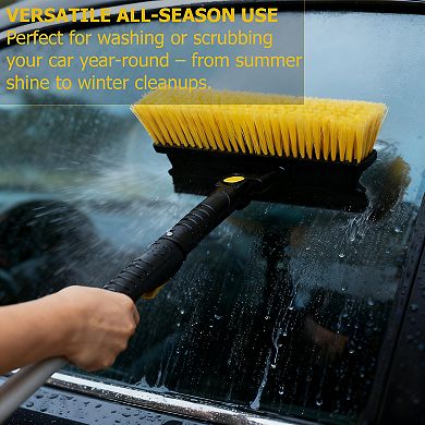 3551" Snow Brush, Ice Scraper & Squeegee, Scratch-Free Bristles
