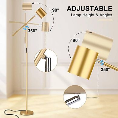 MODERN INDUSTRIAL TOUCH CONTROL UPRIGHT LAMP