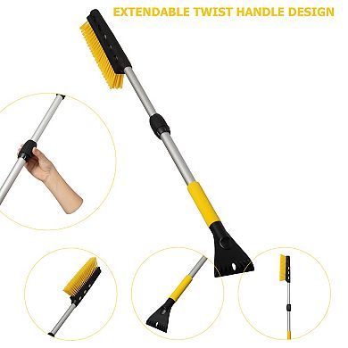 3037" Snow Brush & Ice Scraper, Scratch-Free Bristles