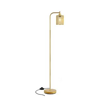 UPRIGHT LAMP WITH IRON MESH SHADE