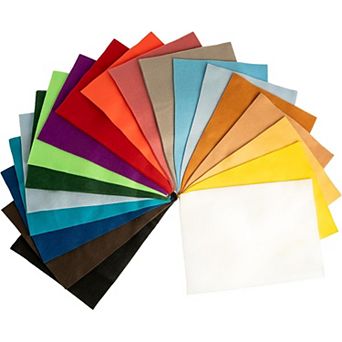 John Bead 9" x 12" Assorted Colors Acrylic Craft Felt Sheets, 50 pc