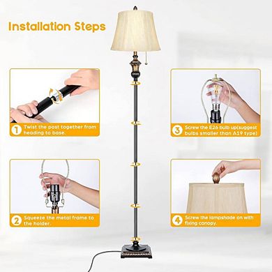 TRADITIONAL VINTAGE ELEGANT UPRIGHT LAMP