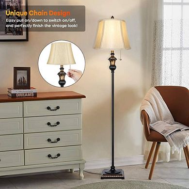 TRADITIONAL VINTAGE ELEGANT UPRIGHT LAMP