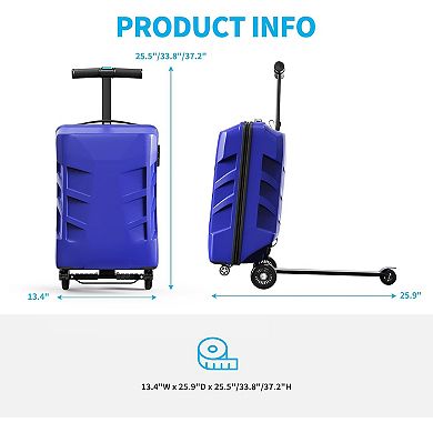 Ride-On Luggage With Removable Handle