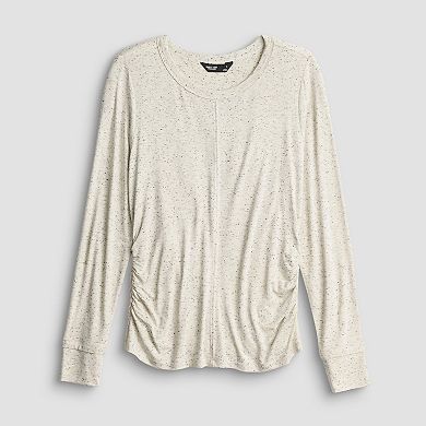 Women's Simply Vera Vera Wang Long Sleeve Side Ruched Top